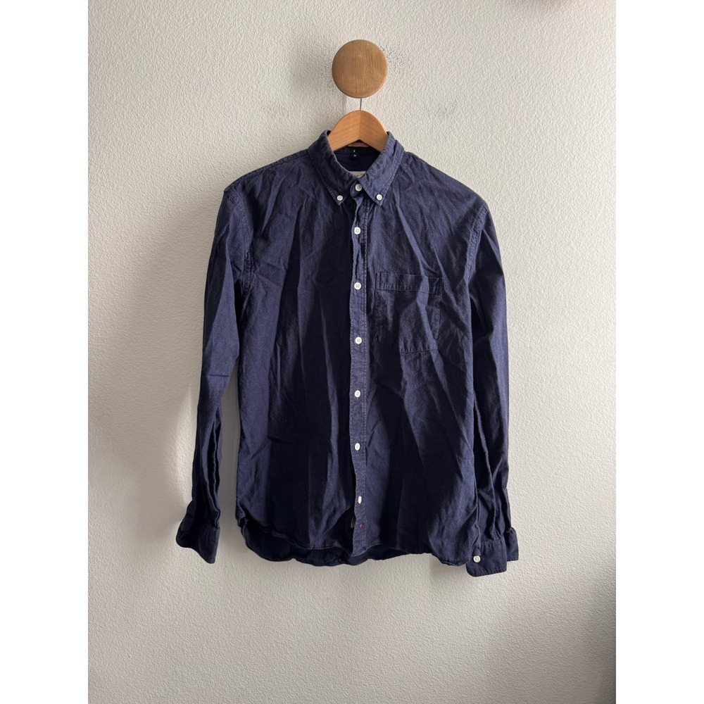 Apolis Global Citizen Organic Cotton Button Down Navy Shirt Size Medium
